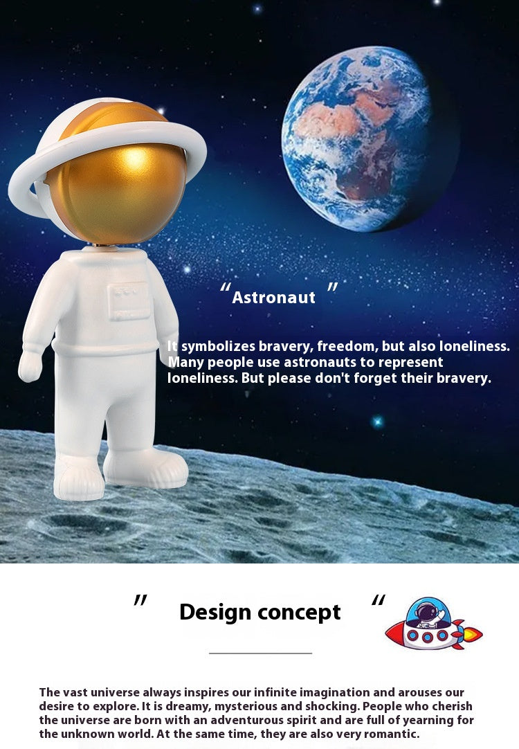Astronaut Star Projector Lamp Ins Touch Usb Charging Night Light Rotatable Bedside Atmosphere Lights Lamp Bedroom Decor