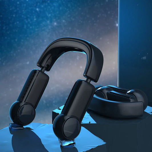 مروحة رقبة صغيرة محمولة، مروحة بدون شفرات محمولة، قابلة لإعادة الشحن عبر USB، مراوح معلقة بدون أوراق، مبرد هواء، مراوح قابلة للارتداء حول الرقبة
