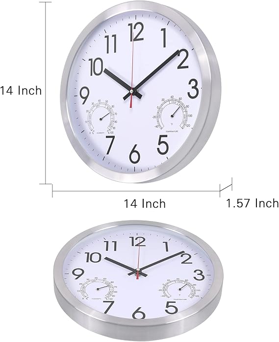 Wall Clock with Temperature & Humidity