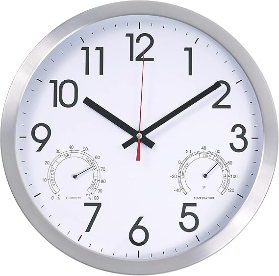 Wall Clock with Temperature & Humidity