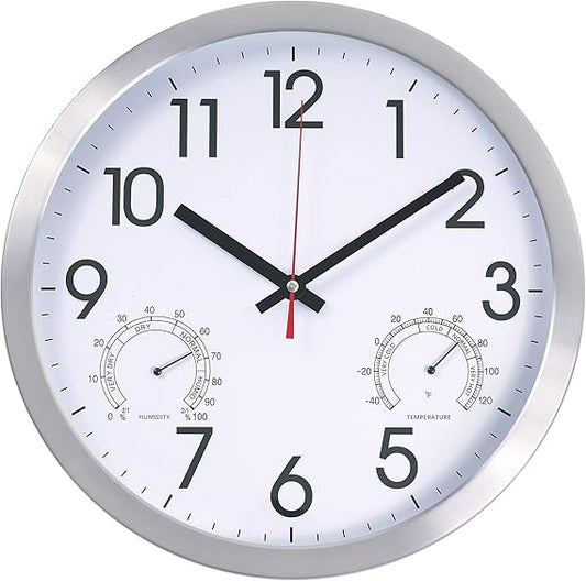 Wall Clock with Temperature & Humidity