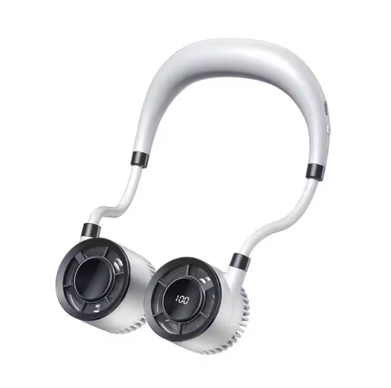 100-Speed Display Screen Neck Hanging Fan