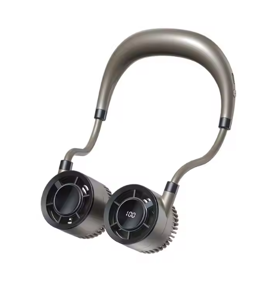 100-Speed Display Screen Neck Hanging Fan